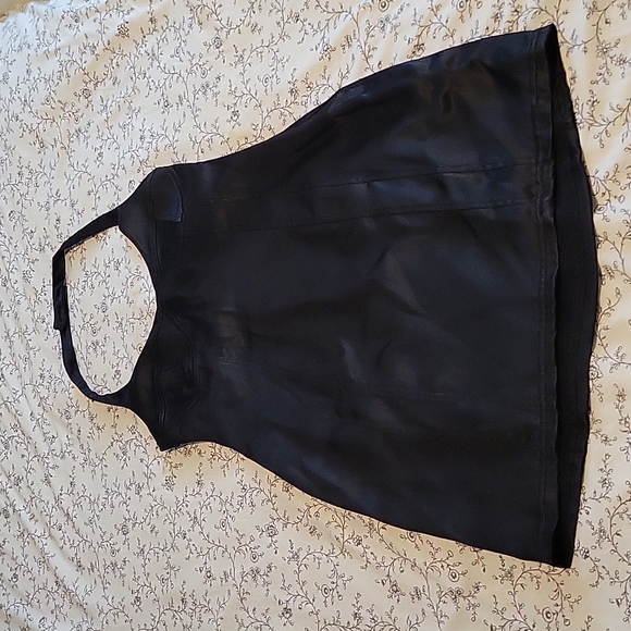 Black Satin Mini Dress - Picture 2 of 4